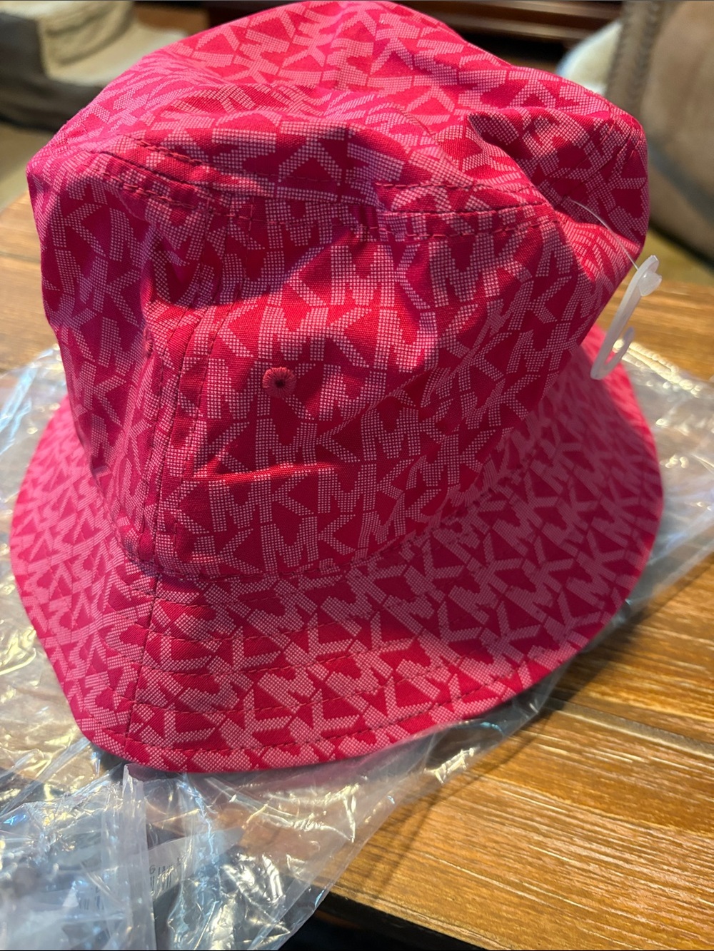 Michael Kors Hot Pink Logo Bucket Hat